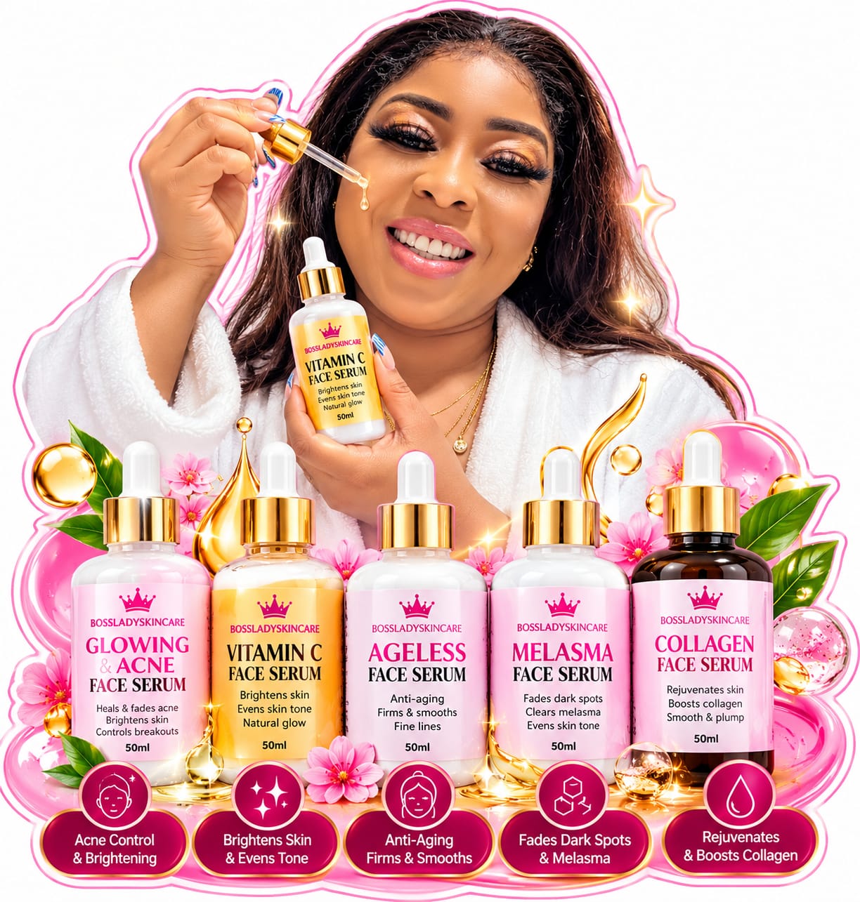 BossLady face serum collection